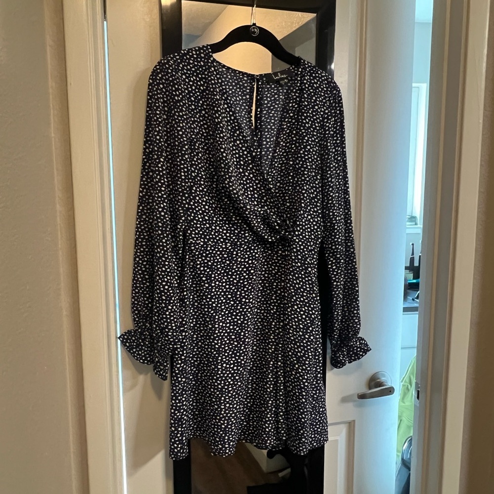 Lulu's Navy Polka Dot Dress